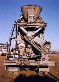 Clayton cement mixer at work in Laurence Harbor